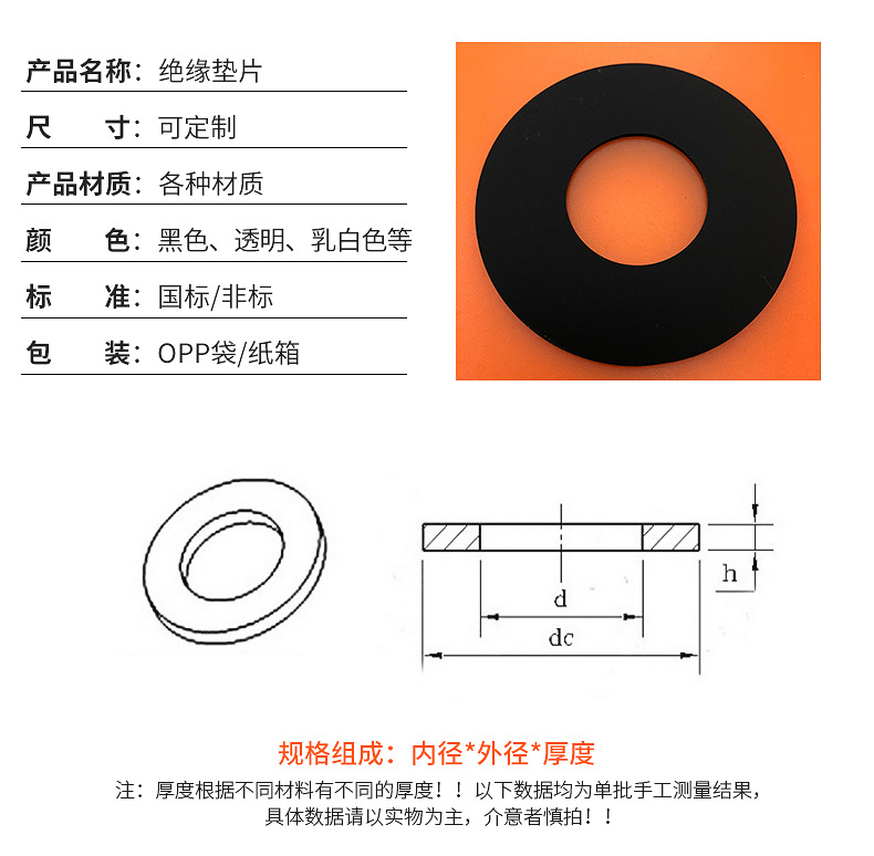尼龍墊圈-規(guī)格圖